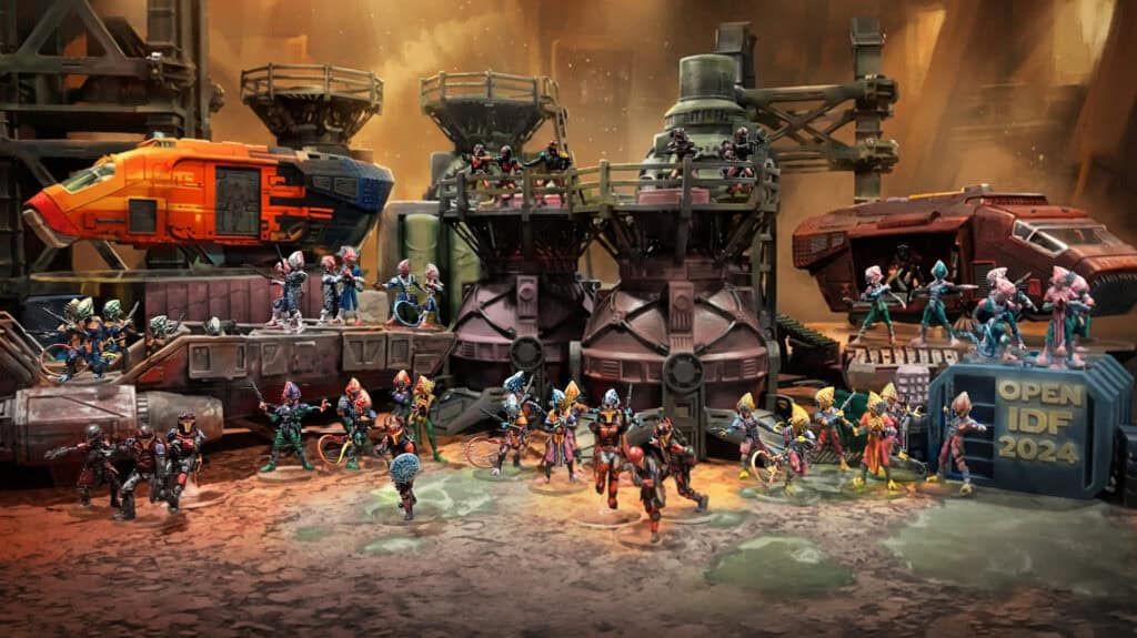 Armée de Tza en Collectif de l'Ombre peinte par Merou déployée sur table Star Wars Legion