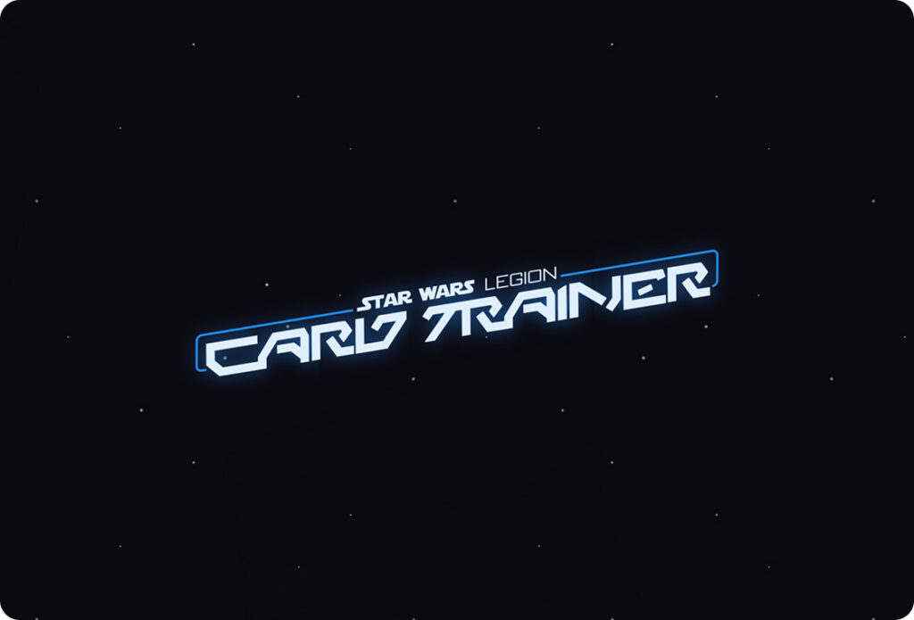 Logo du Card Trainer, outil d'entraînement aux cartes de commandement Star Wars Legion