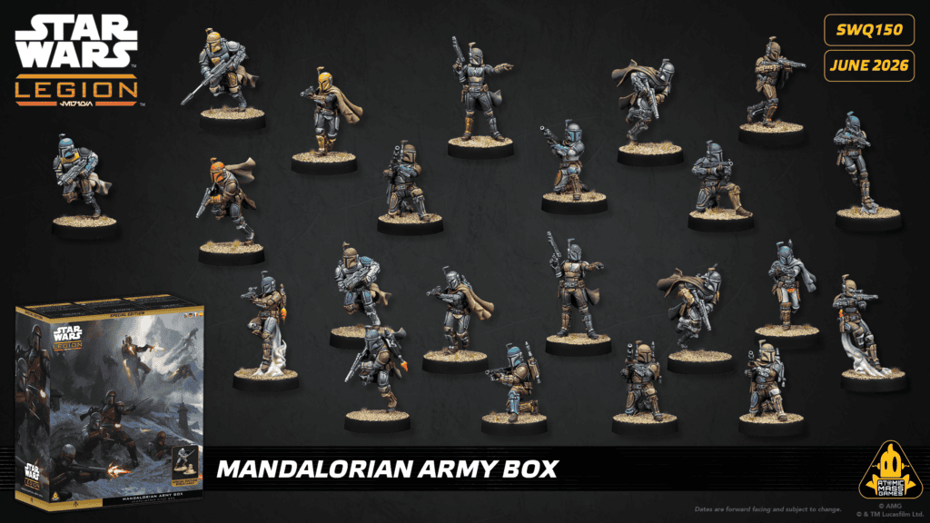 Mandalorian Army Box 22 figurines Star Wars Legion, nouvelle faction juin 2026