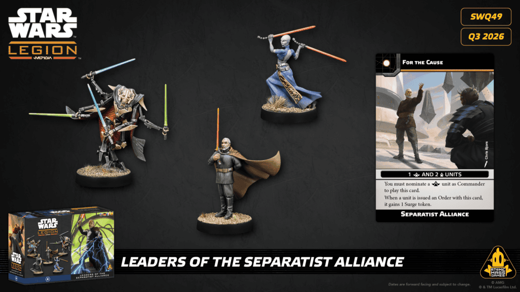 Figurines Séparatistes et carte pip 1 For the Cause Star Wars Legion