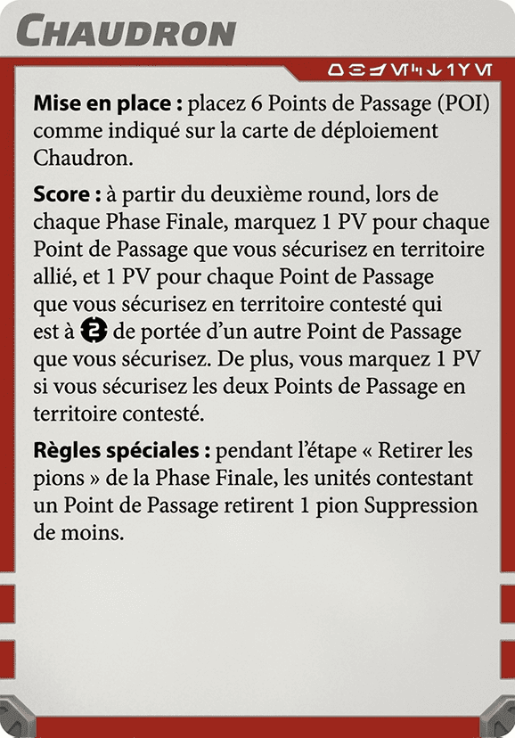 Carte de la mission Chaudron du Battle Deck Card Pack 2 pour Star Wars Legion