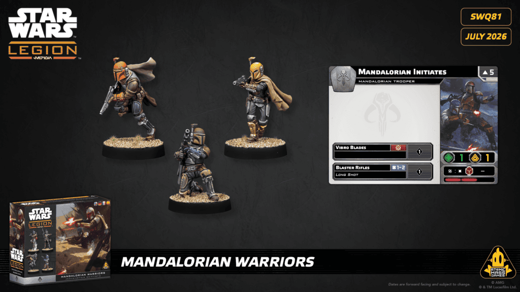 Figurines Mandalorian Initiates et Warriors Star Wars Legion