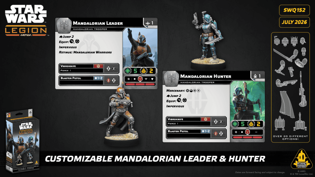 Commandant et Agent custom Mandaloriens Star Wars Legion