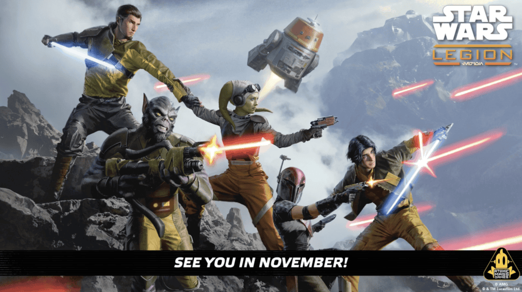 Visuel de clôture du Developer Update annonçant la prochaine mise à jour Star Wars Legion en novembre 2026