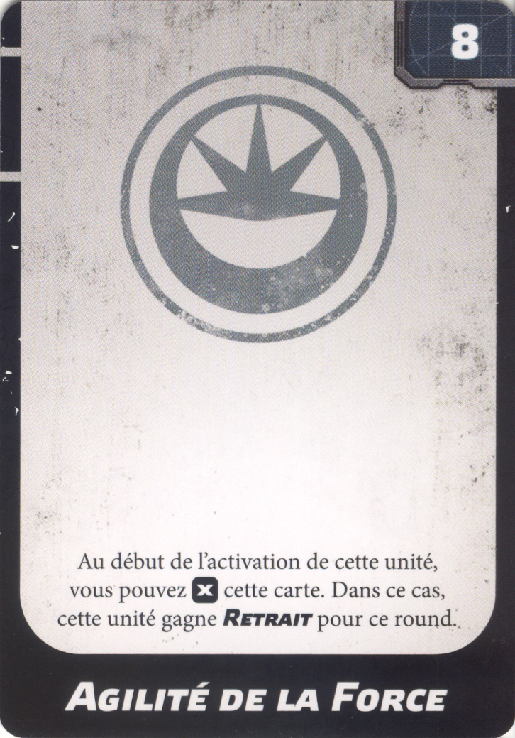 Agilité de la Force (Force Agility), carte d'amélioration Upgrade Card Pack 2 Star Wars Legion