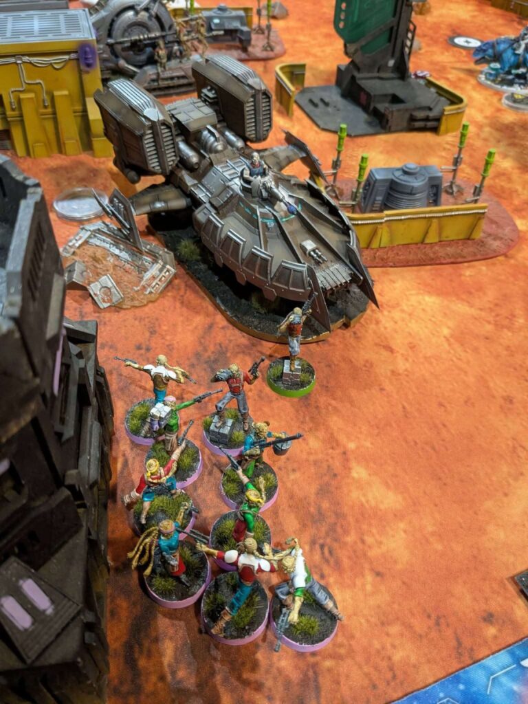 Weequay Pirates et WLO-5 de la liste Ohnaka Gang de Vor en pleine partie de Star Wars Legion