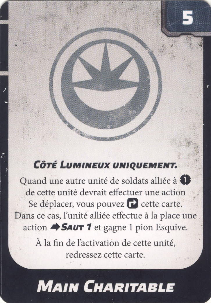 Main Charitable (Helping Hand), carte d'amélioration Upgrade Card Pack 2 Star Wars Legion