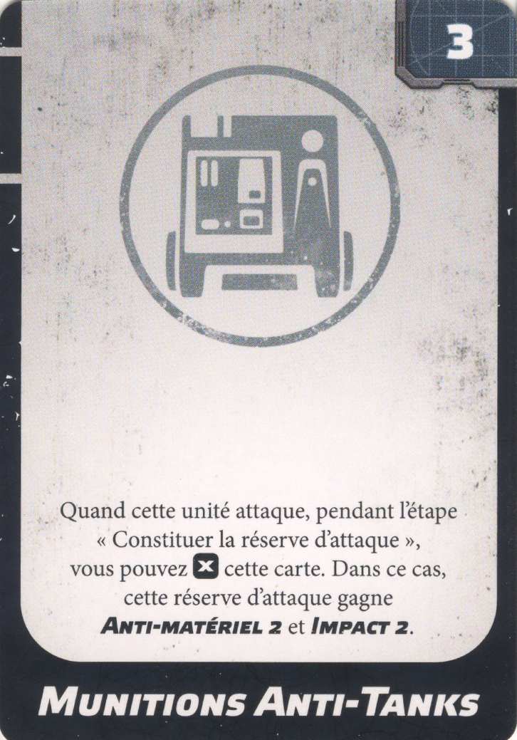 Munitions Anti-Tanks (Tank Hunting Munitions), carte d'amélioration Upgrade Card Pack 2 Star Wars Legion