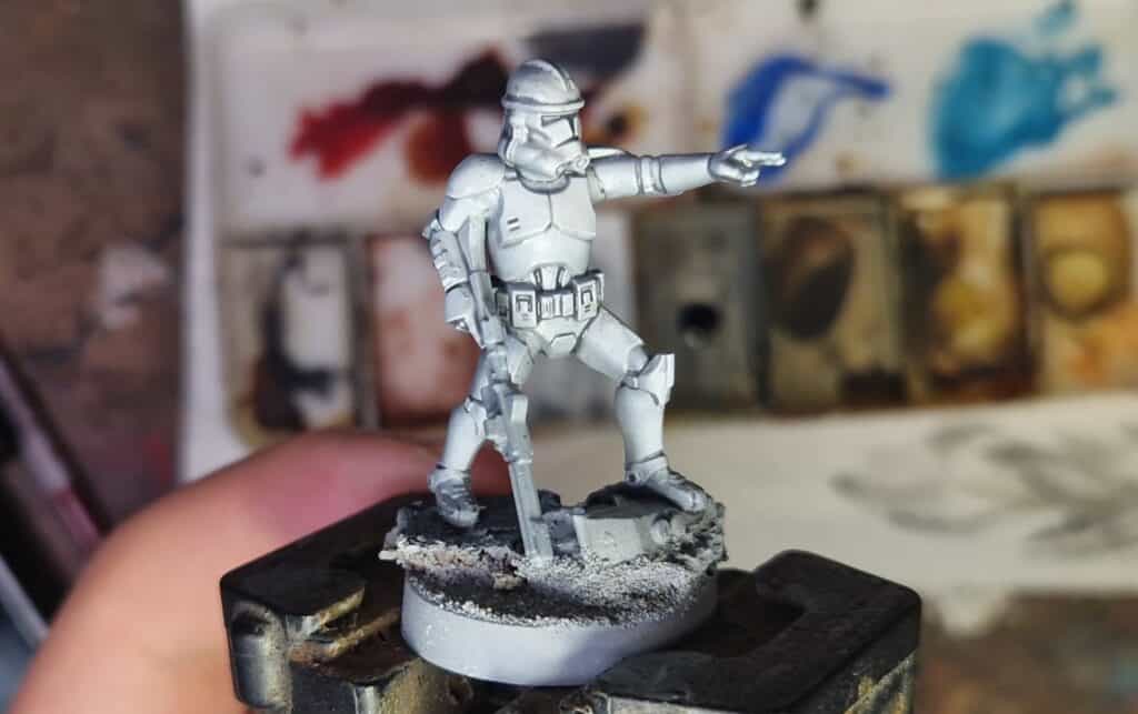 Clone trooper après application du lavis