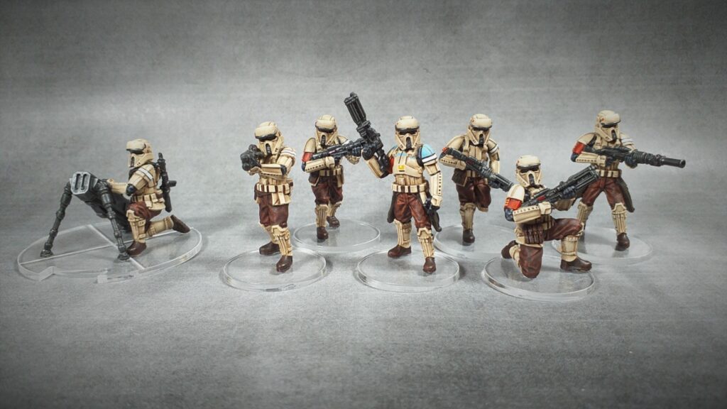 Escouade de Shoretroopers Star Wars Legion peinte, résultat final
