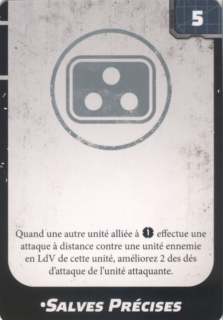 Salves Précises (Fire Support), carte d'amélioration Upgrade Card Pack 2 Star Wars Legion