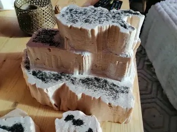Blocs de polystyrène extrudé découpés au fil chaud pour une table Star Wars Legion