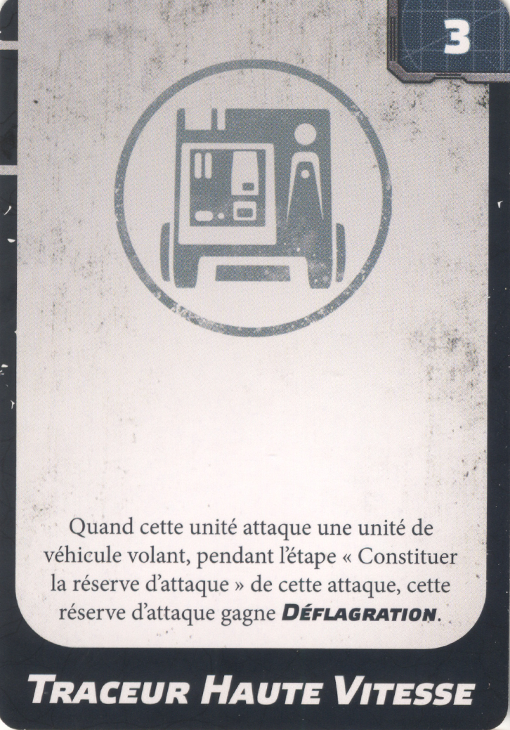 Traceur Haute Vitesse (High Speed Tracking), carte d'amélioration Upgrade Card Pack 2 Star Wars Legion